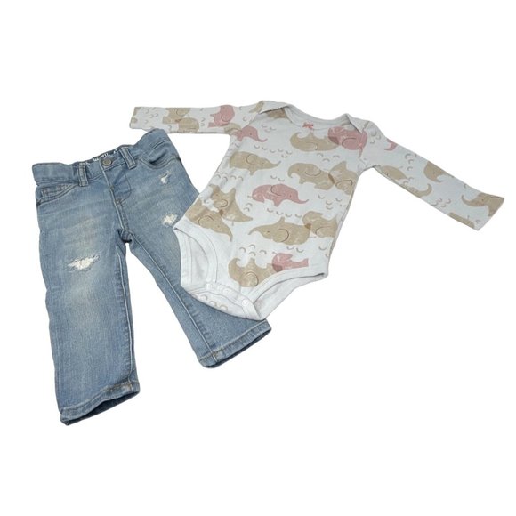 Baby Girl's Jeans and Body Suits - Size 12-18 Month - Picture 2 of 7